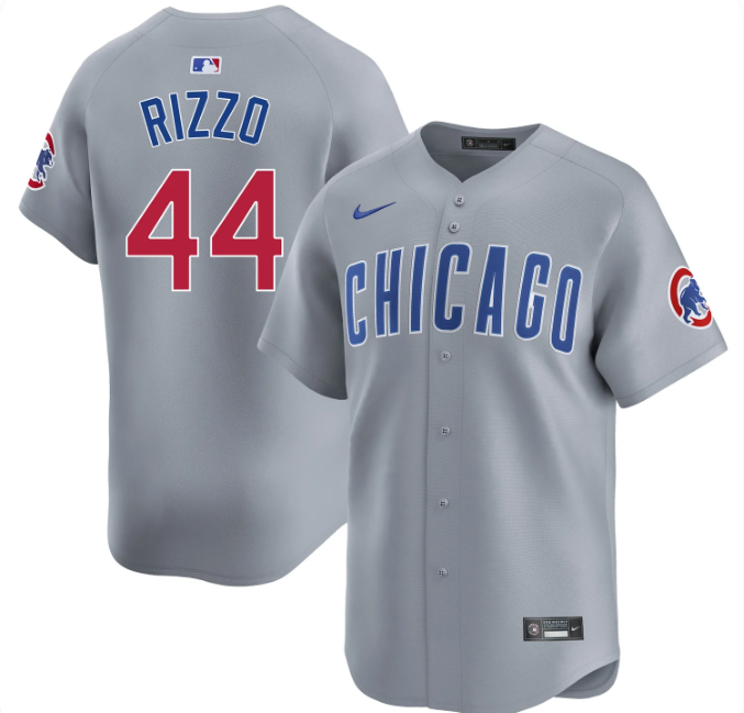 Anthony Rizzo #44 Chicago Cubs Nike Men's Road Grey Limited Jersey