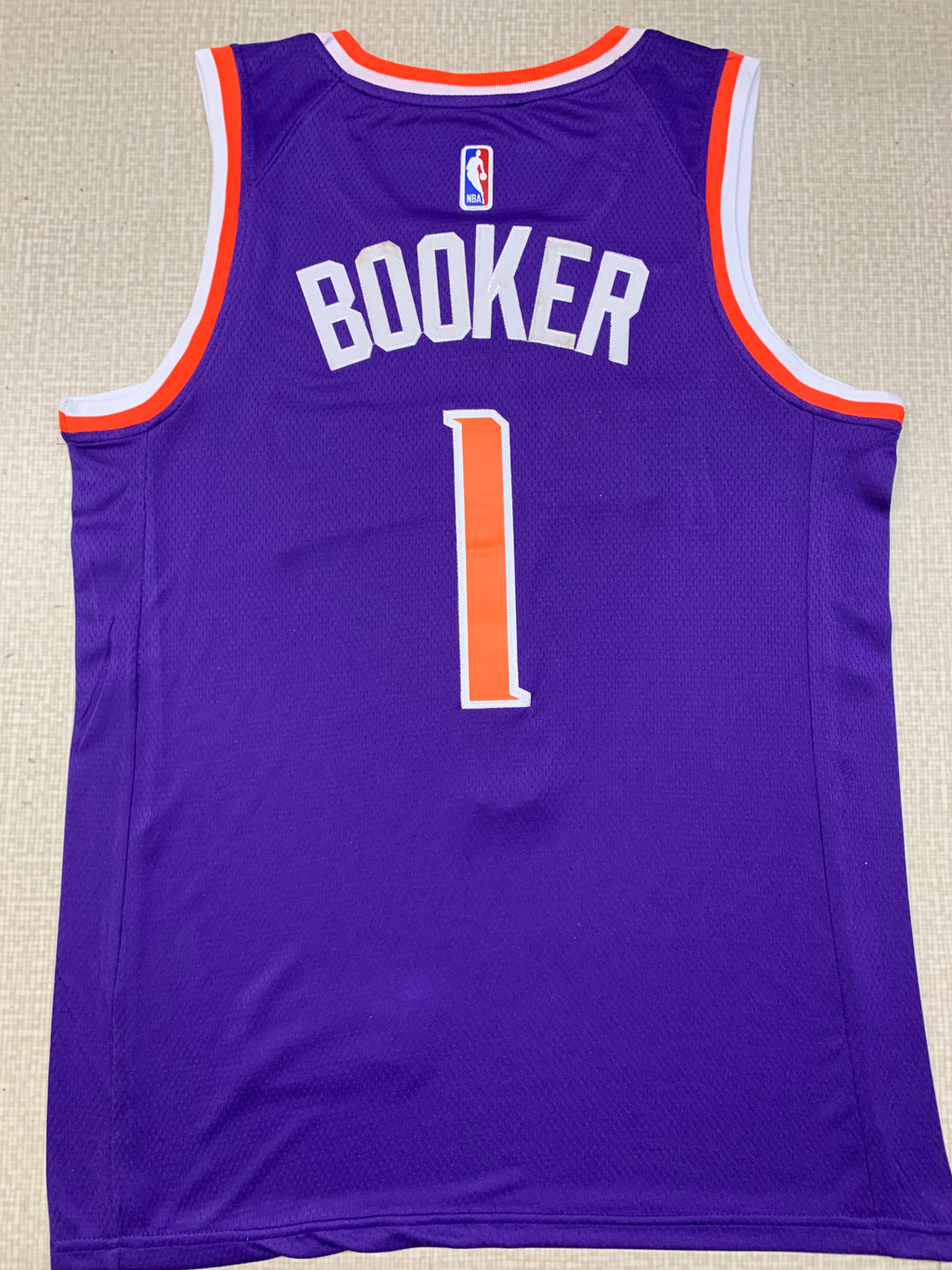 Men's Devin Booker Phoenix Suns #1 Nike Icon Edition Swingman Jersey – Purple