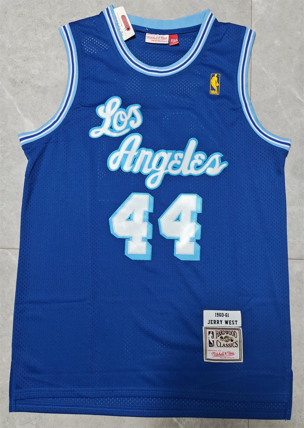 Men's Jerry West Los Angeles Lakers #44 Mitchell & Ness 1960-61 Authentic Jersey – Royal Blue