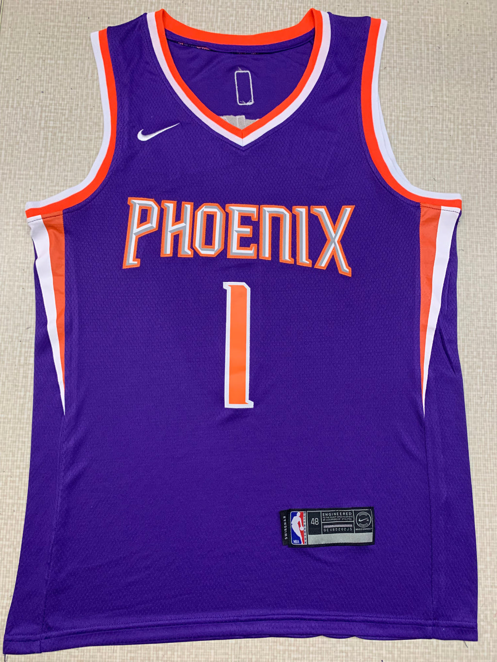Men's Devin Booker Phoenix Suns #1 Nike Icon Edition Swingman Jersey – Purple
