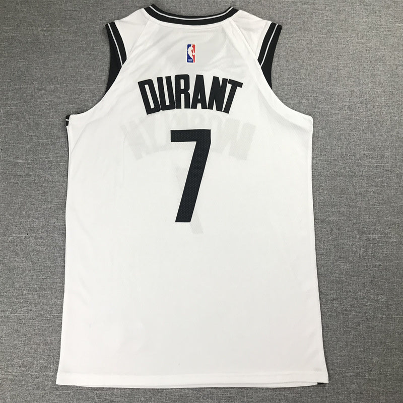 Men's Brooklyn Nets Kevin Durant #7 Nike City Edition SW Fan Edition 2019-20 Swingman Jersey – White