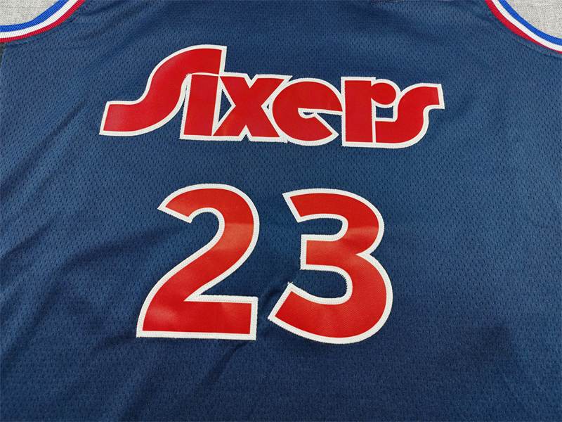 Men's Philadelphia 76ers James #23 Dark Blue City Edition Swingman Jersey