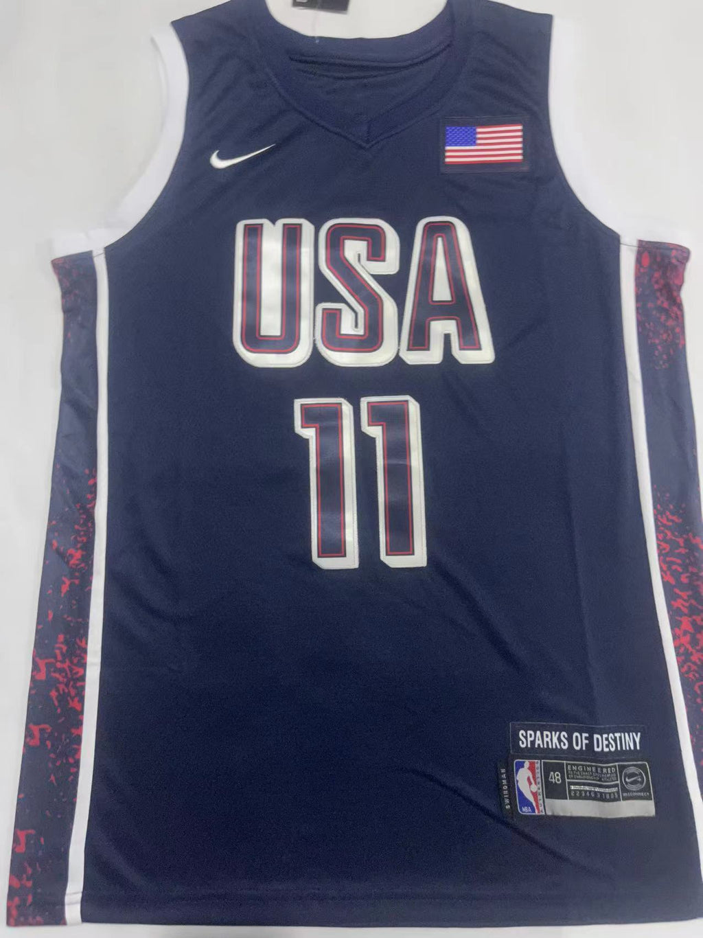 Men's Joel Embiid USA Basketball #11 Nike 2024 Paris Olympics Dream Team Authentic Player Jersey – Navy