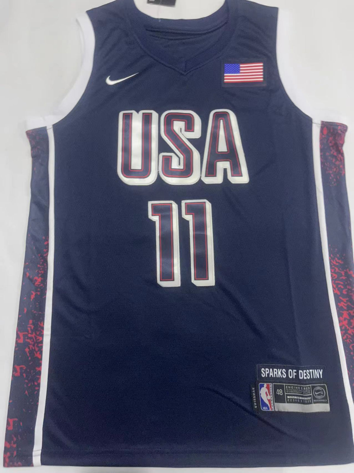 Men's Joel Embiid USA Basketball #11 Nike 2024 Paris Olympics Dream Team Authentic Player Jersey – Navy
