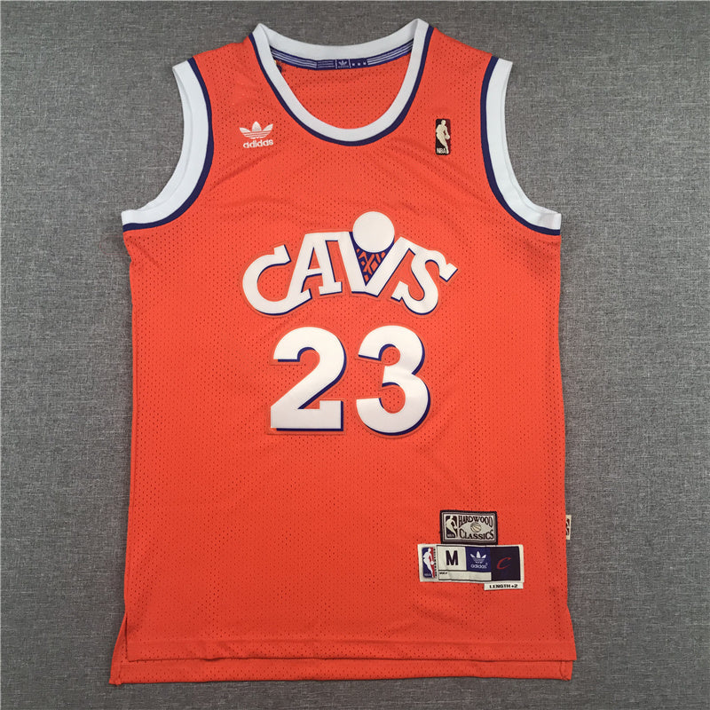 Cleveland Cavaliers LeBron James #23 Retro Orange & Gold NBA Jersey