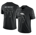 Men's Denver Broncos Quinn Meinerz #77 Black Reflective Limited Stitched Jersey