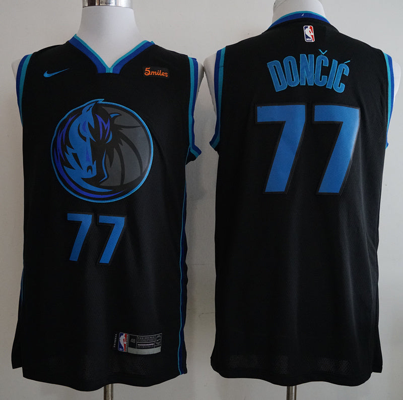 Men's Dallas Mavericks Luka Dončić #77 Black 2023-24 City Edition Swingman Jersey