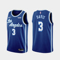 Men's Los Angeles Lakers #3 Anthony Davis Blue Classic Edition Swingman Jersey