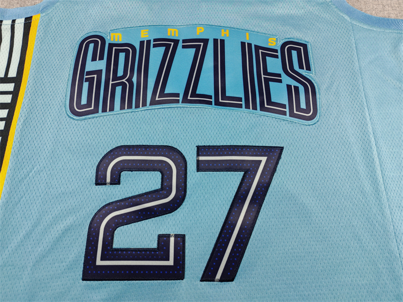 Memphis Grizzlies Cameron Boozer #27 Light Blue Statement Edition Swingman Jersey