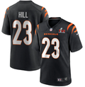 Men's Dax Hill Cincinnati Bengals Nike Super Bowl LVI Game Jersey | Black | Officially Licensed