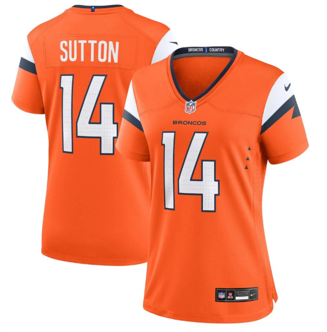 Women's Denver Broncos Courtland Sutton #14 Nike Team Game Jersey – Orange
