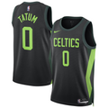 Men's Boston Celtics Jayson Tatum #0 Black Jordan Brand Statement Edition Swingman Jersey