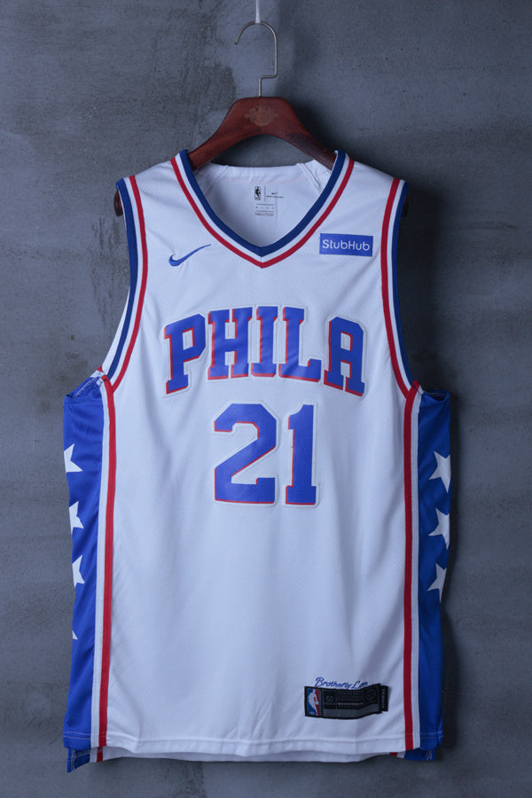 Men's Philadelphia 76ers Joel Embiid #21 Nike Swingman Fan Edition Jersey – White (Home)