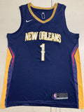 Men's New Orleans Pelicans Zion Williamson #1 Nike Icon Edition Navy Swingman Jersey