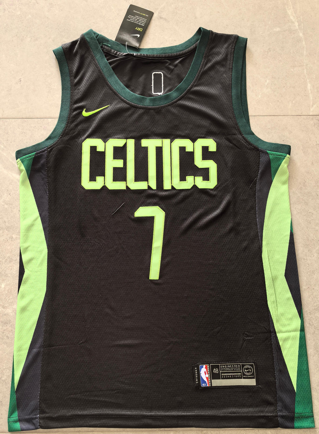 Men's Boston Celtics Jaylen Brown #7 Nike 2024-25 City Edition Swingman Jersey