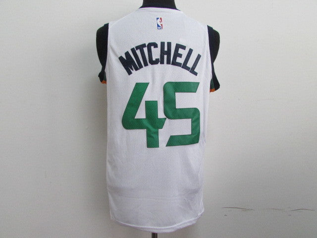 Men's Utah Jazz Donovan Mitchell #45 Swingman Jersey – White