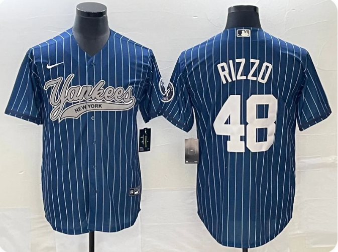 Men's New York Yankees Anthony Rizzo Black Player Jersey Joint Edition