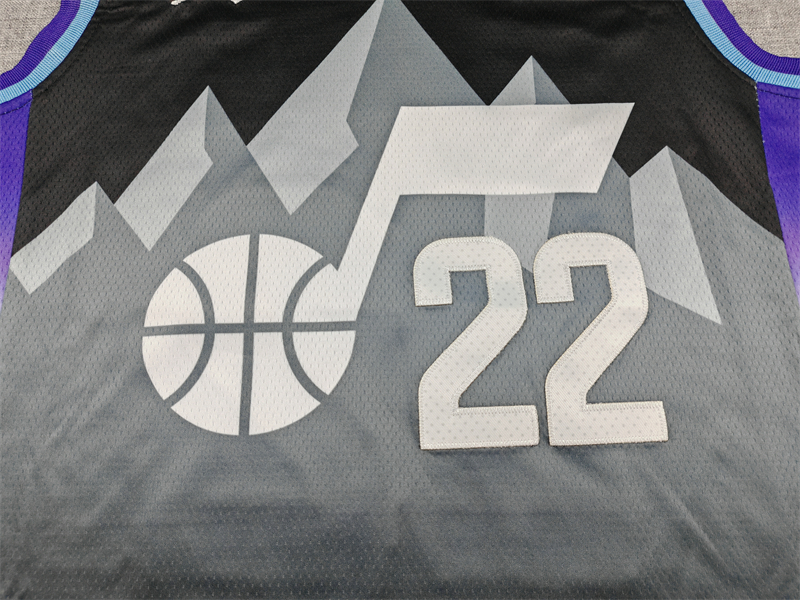Utah Jazz Darryn Peterson #22 Black Statement Edition Swingman Jersey