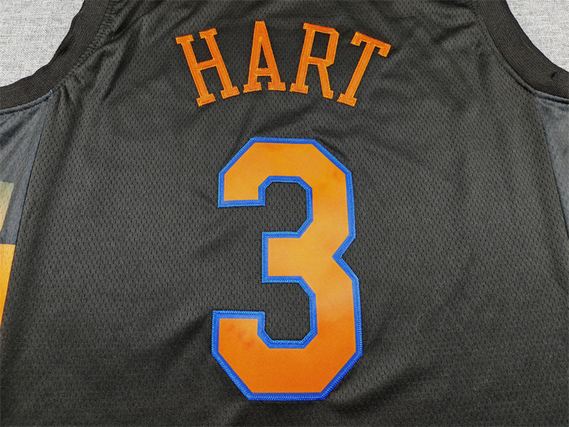 New York Knicks Josh Hart #3 Black Statement Edition Swingman Jersey
