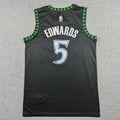 Men's Minnesota Timberwolves #5 Classic Black Custom Swingman Jersey