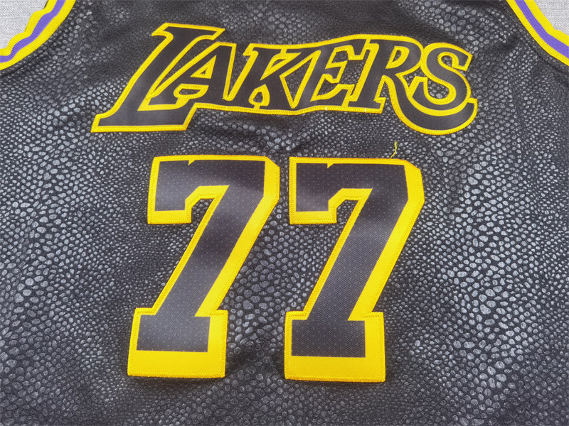 Los Angeles Lakers Luka Dončić #77 Black Swingman Jersey