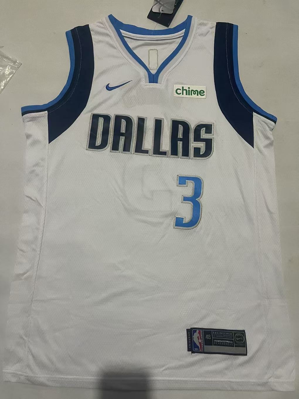 Men's Dallas Mavericks #3 Nike 2025 White Game Jersey