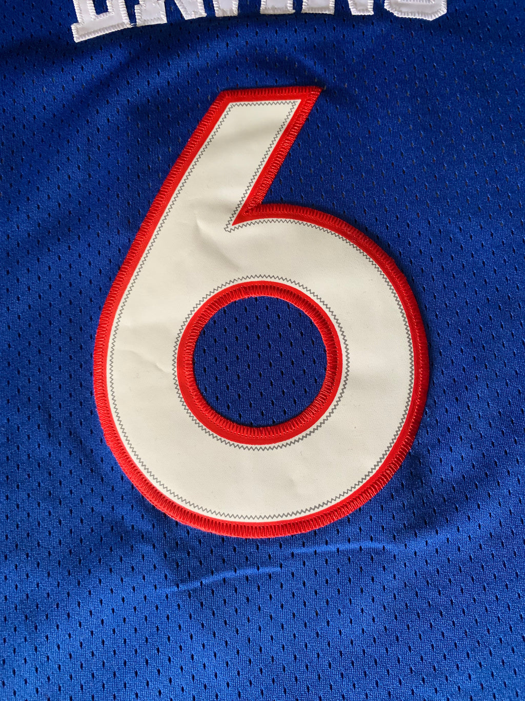 Men's Philadelphia 76ers Julius Erving #6 Mitchell & Ness 1976-77 Hardwood Classics Swingman Jersey – Royal Blue