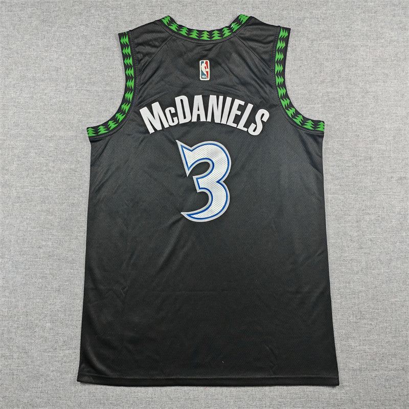 Men's Minnesota Timberwolves Stephon Marbury #3 Black 1997-98 Hardwood Classics Swingman Jersey