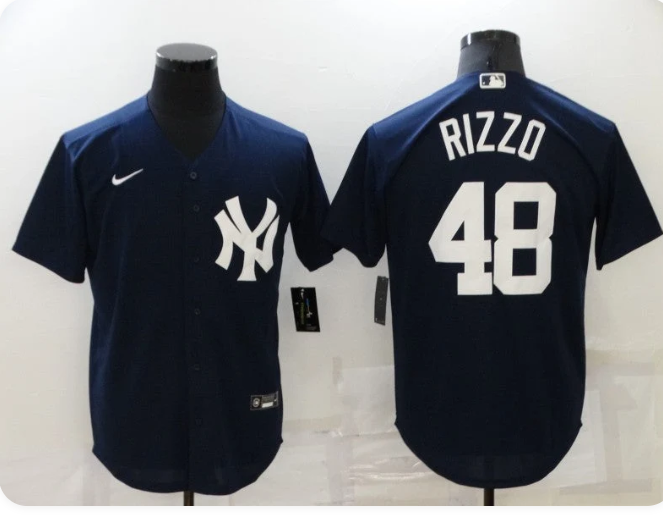 Men's New York Yankees Anthony Rizzo Black Player Jersey Joint Edition
