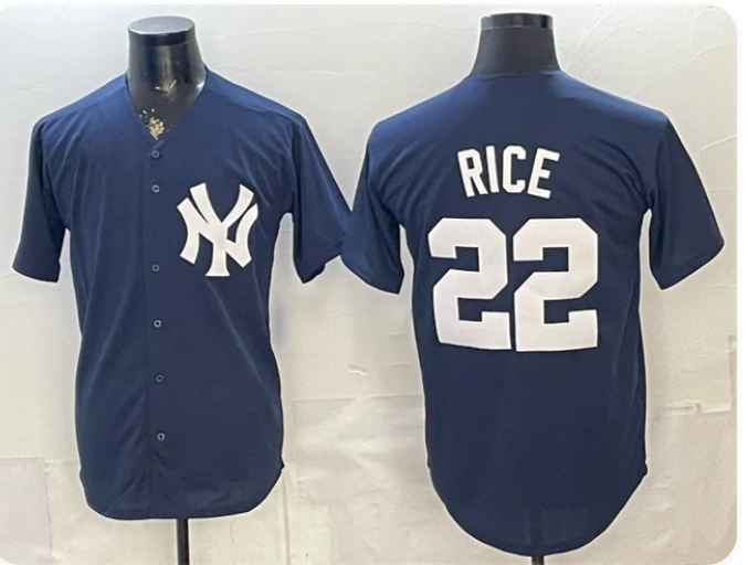Ben Rice #22 New York Yankees 2026 Fashion Replica Blackout Stitched Jersey