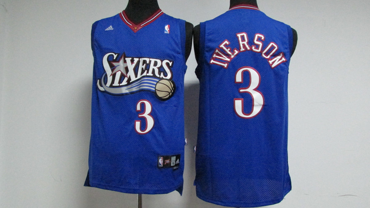 Men's Philadelphia 76ers Allen Iverson #3 Mitchell & Ness 1997-98 Hardwood Classics Swingman Jersey – Red